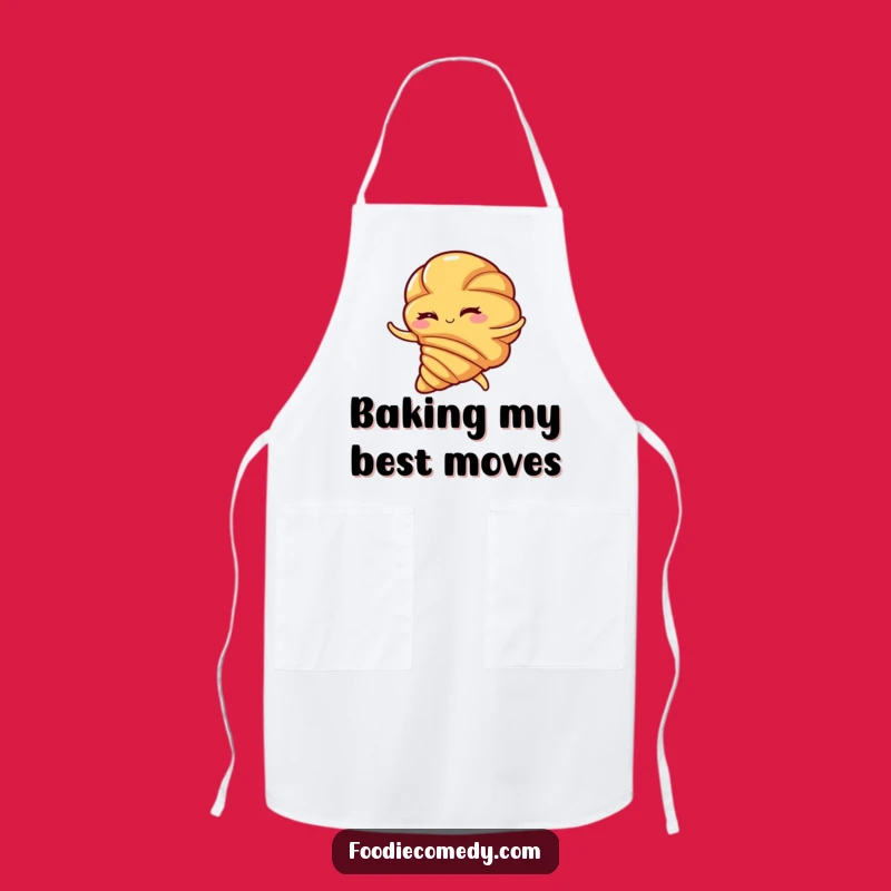 Funny Croissant Flamenco Swirl Apron - Cook in Comedic Style