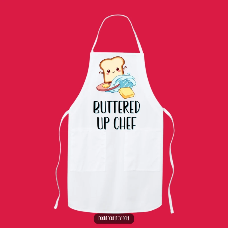 Funny Bread Apron: Surfing Breakfast Wear, Humorous Food Chef Gift