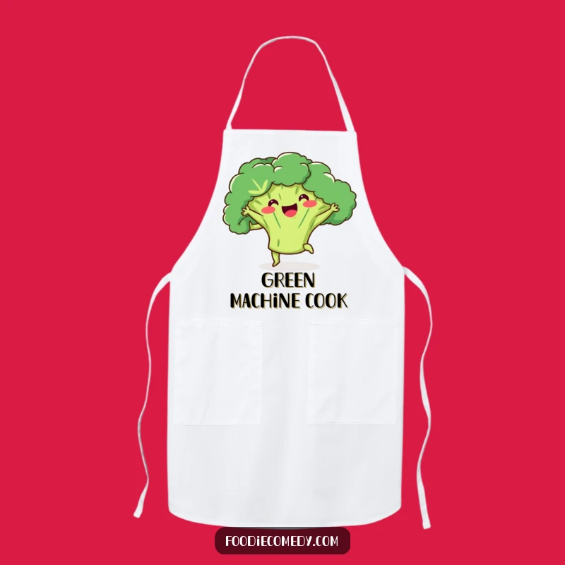 Funny Broccoli Dance Apron: Cook Up Healthy Fun