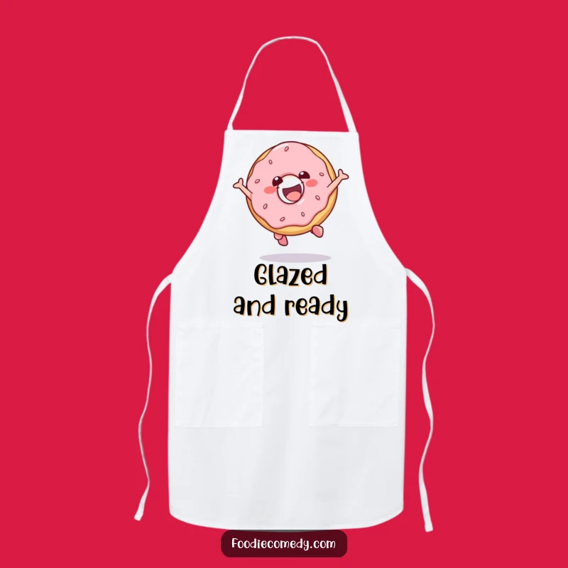 Funny Donut Jump Apron: Bake with Fun in this Hilarious Kitchen Wear!
