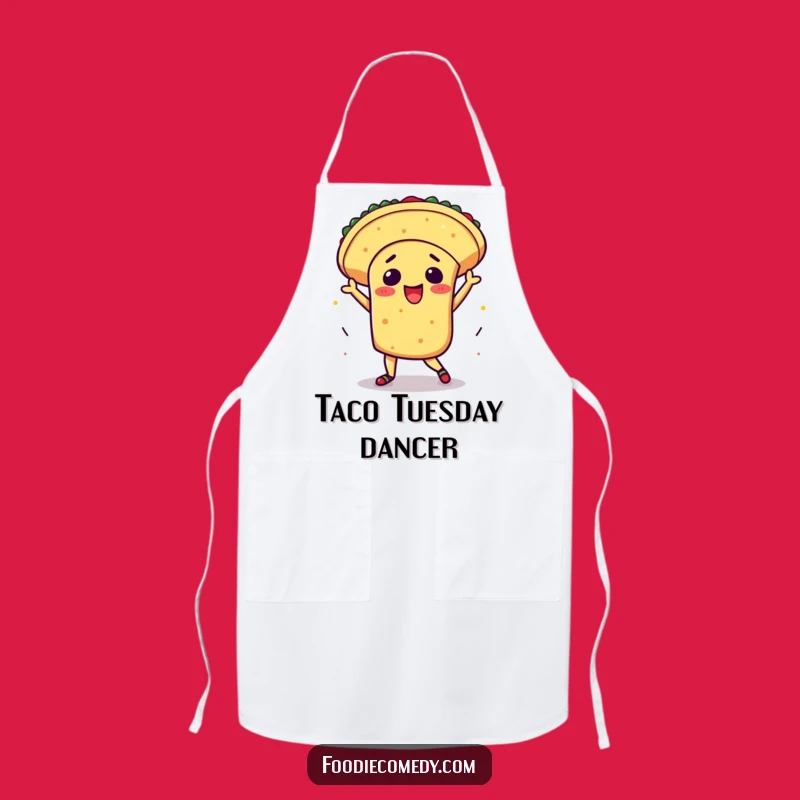 Funny Kawaii Taco Dance Apron: Hilarious Protection for Fiesta Chefs