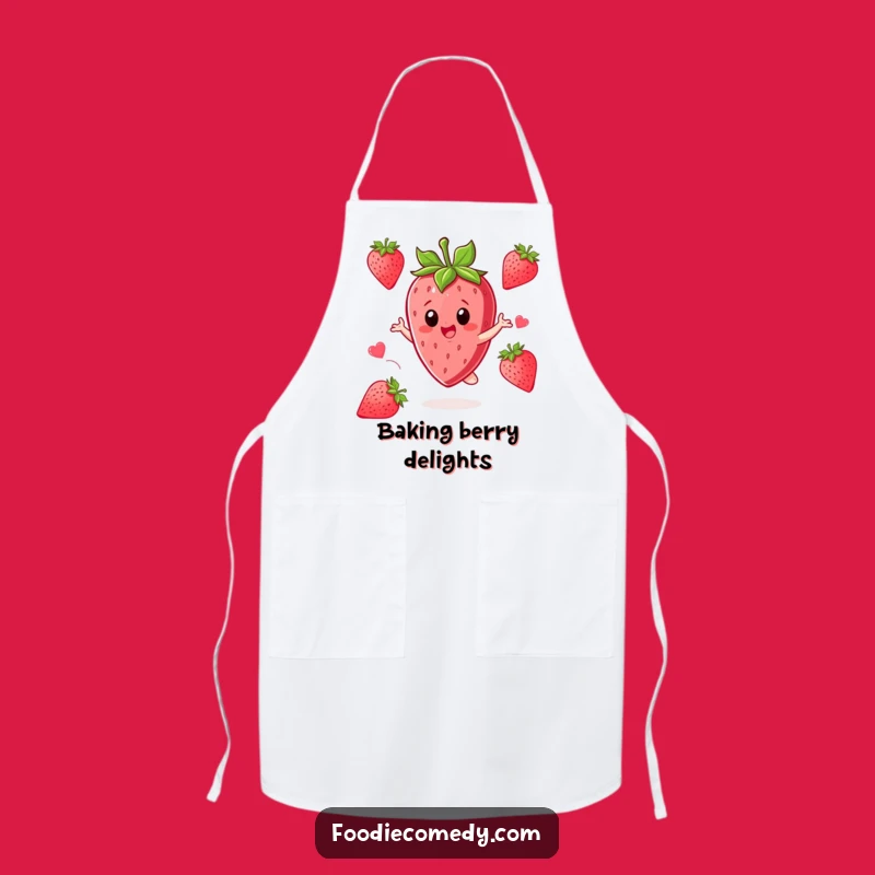 Funny Strawberry Twirl Apron: Bake with Sweet Flair
