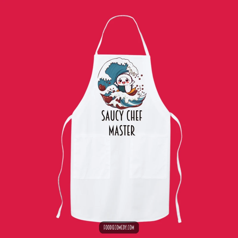 Funny Sushi Wave Apron: Cook with Flair and Flavorful Adventure