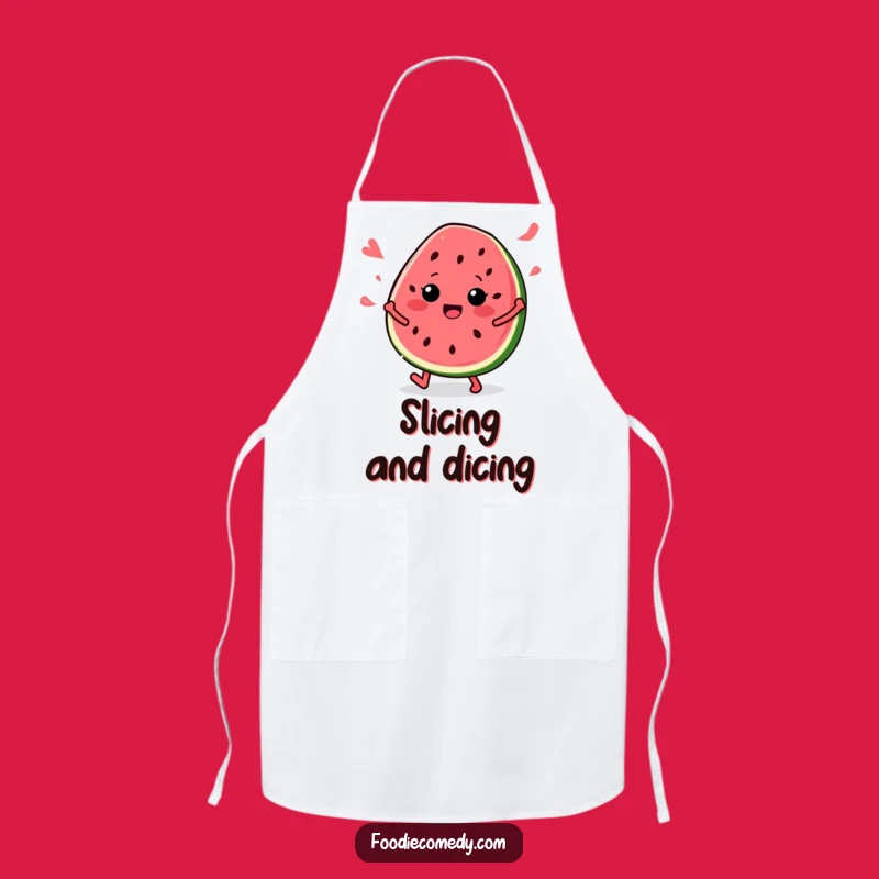 Funny Watermelon Kitchen Apron: Groovy Slice Chef Style, Ideal Funny Gift For Cooks!