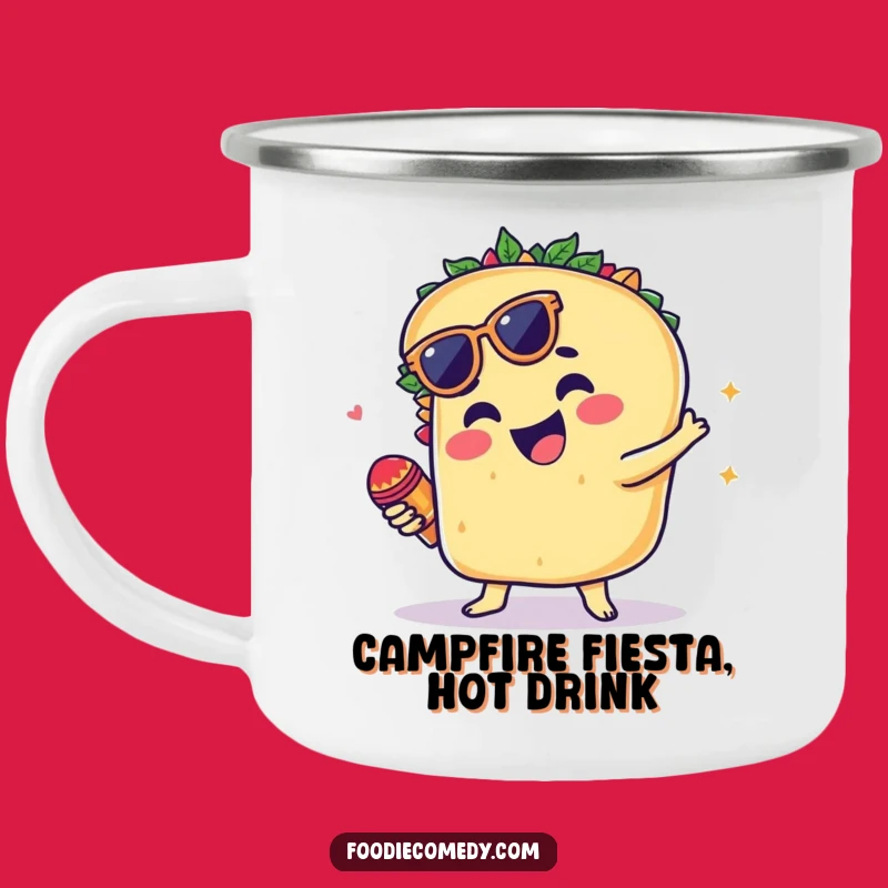 Funny Groovy Taco Camping Mug - Fiesta Campfire Fun!
