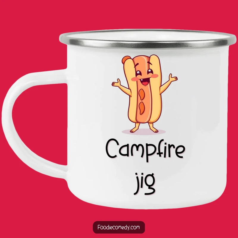 Durable Funny Hot Dog Charleston Camping Mug: Adventure-Ready Humorous Gift