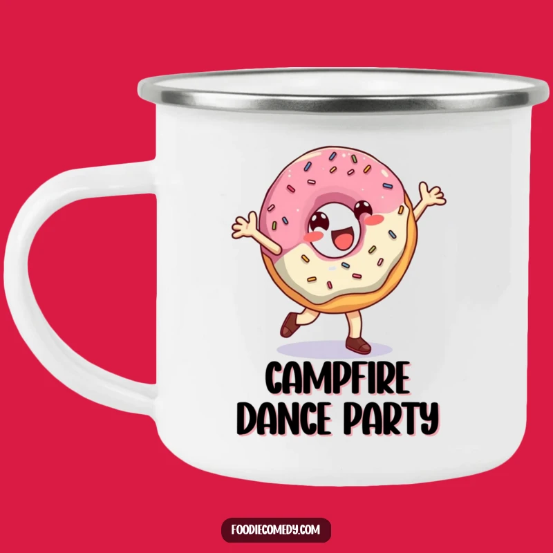Funny Donut Breakdance Camping Mug: Fuel Your Adventures with Sweet Moves and Hot Drinks