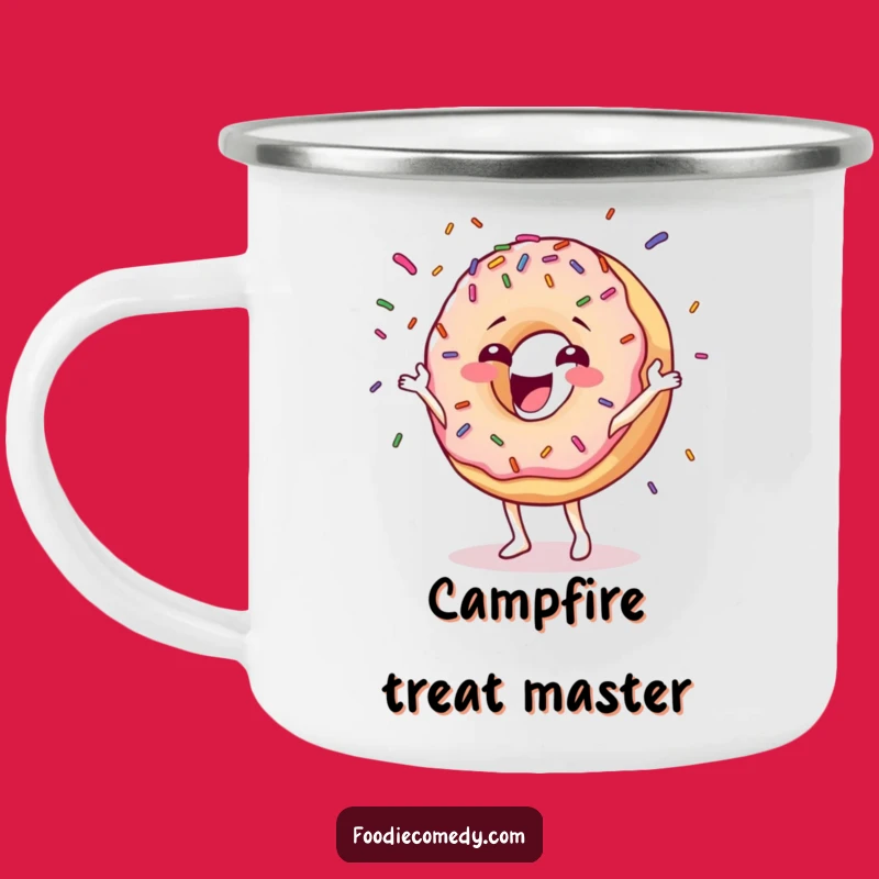 Funny Donut Enamel Camping Mug: Sweet Outdoor Mug, Perfect Donut Lover Funny Gift