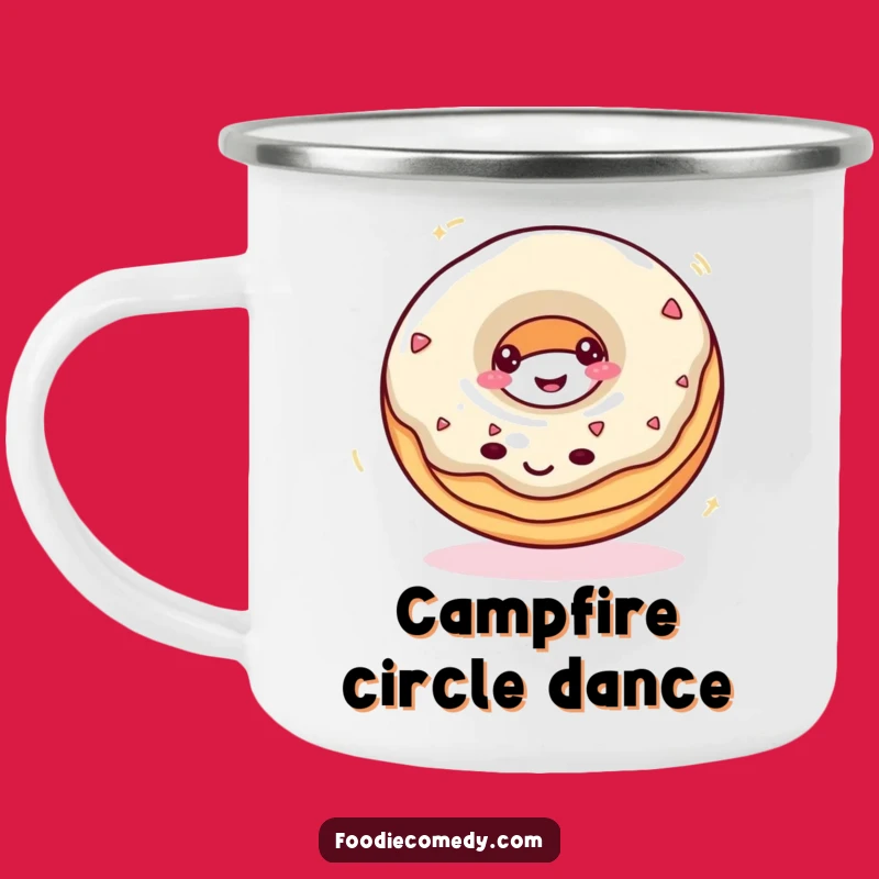 Funny Donut Spin Camping Mug: Sweet Sips for Outdoor Adventures