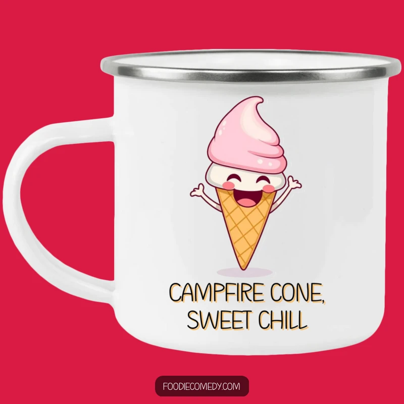 Funny Ice Cream Cone Shimmy Camping Mug: Sweet Hilarious Adventure