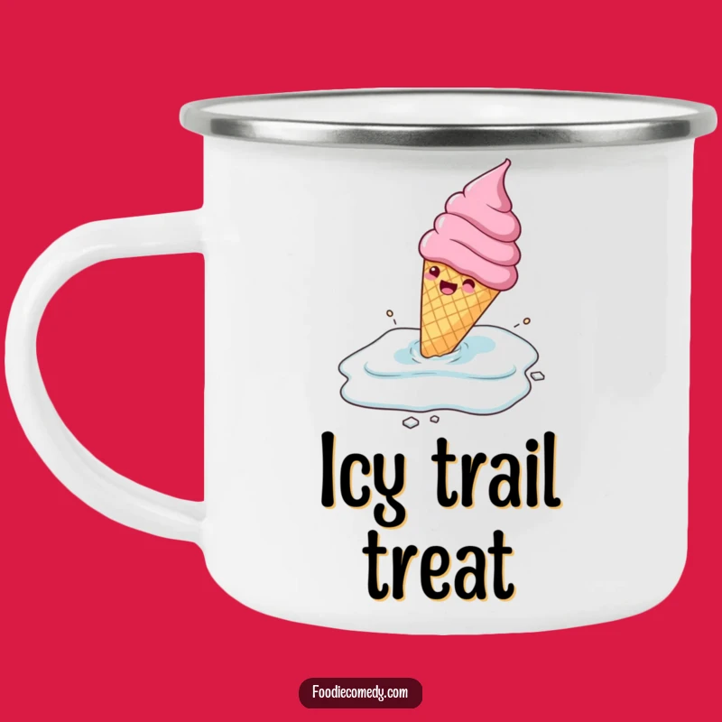 Funny Ice Cream Cone Sliding Camping Mug: Frozen Adventure Gift for Outdoor Fun!