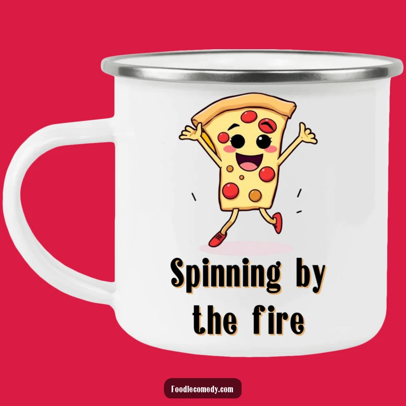 Funny Pizza Breakdance Camping Mug - Fuel Your Adventures with Slicey Moves