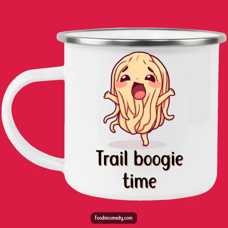 Funny Wiggling Noodle Camping Mug - Sip and Dance Under the Stars