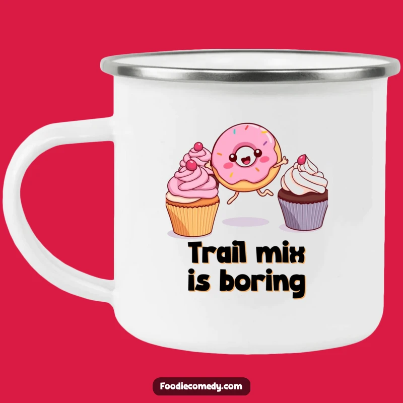 Funny Kawaii Donut Camping Mug: Adventure Fuel with Sweet, Humorous Charm