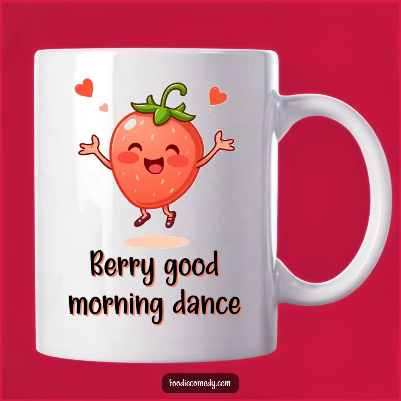 Funny Strawberry Folk Dance Mug - Cheerful Berry Gift for Dancers