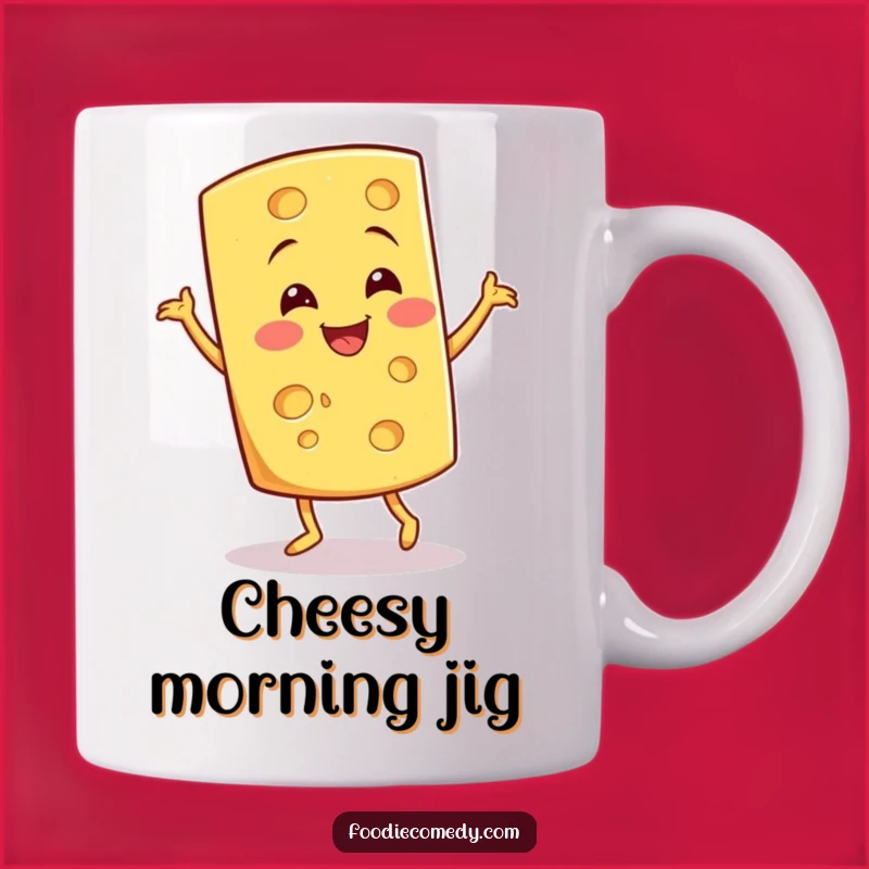 Funny Cheese Jig Mug - Quirky Wedge Gift for Cheese Lovers