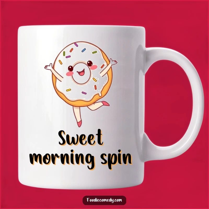 Funny Ballet Donut Mug - Sprinkled Pirouette Humor, Sweet Gift Idea!