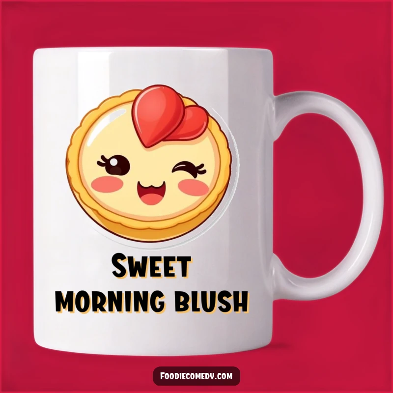 Funny Blushing Fruit Tart Mug - Sweeten Your Mornings with Delight