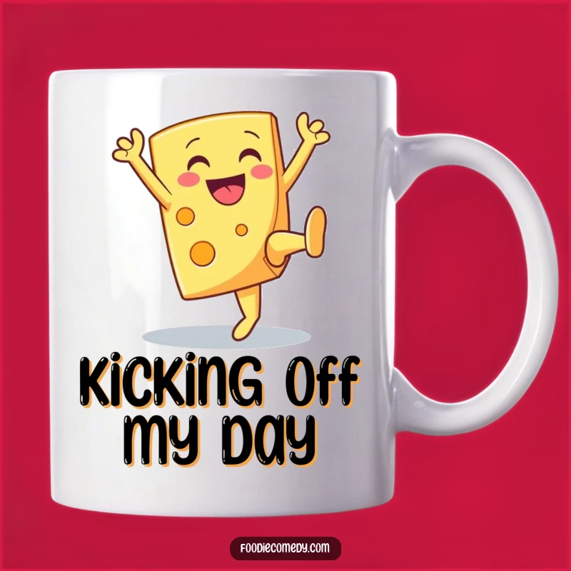 Funny Cheese High Kick Mug a Celebratory and Humorous Gift for Dairy Fans