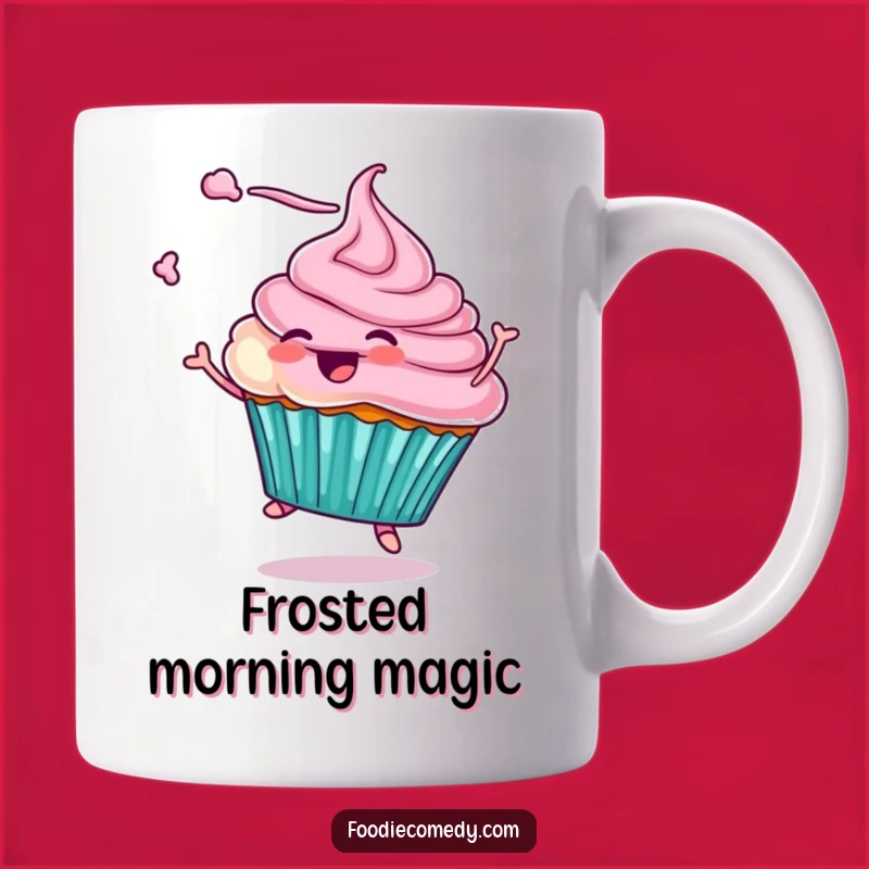 Funny Cupcake Twirling Mug: Sweet Character Design for a Delightful Gift