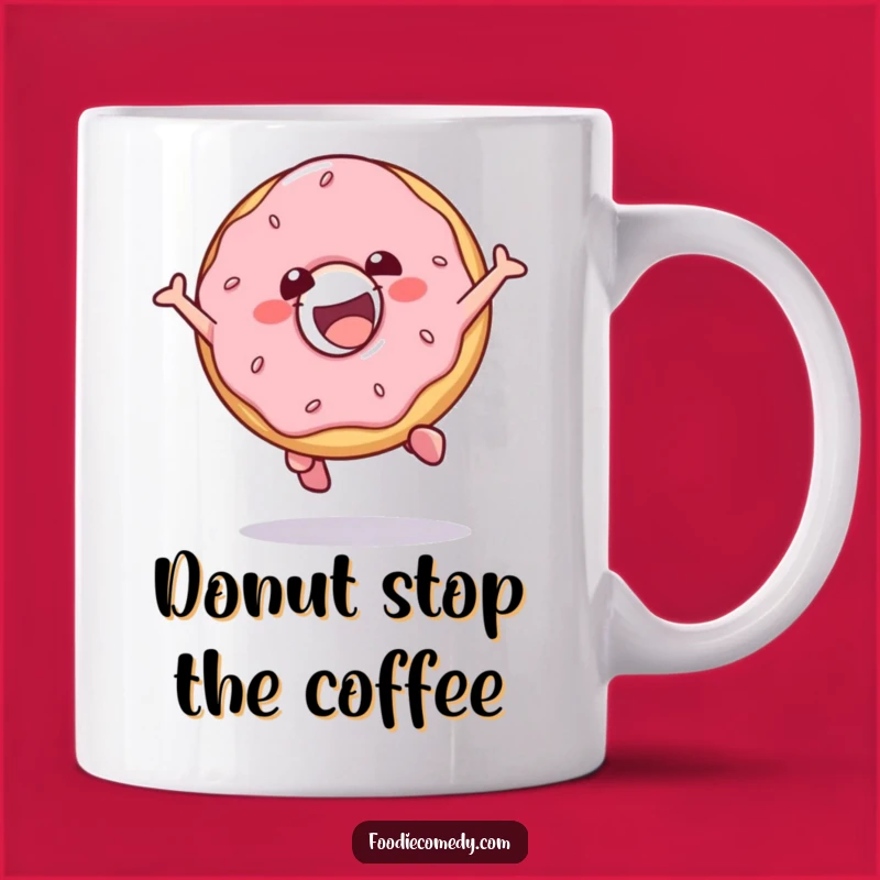 Funny Donut Jump Mug: A Playful and Hilarious Treat for Sweet Enthusiasts!