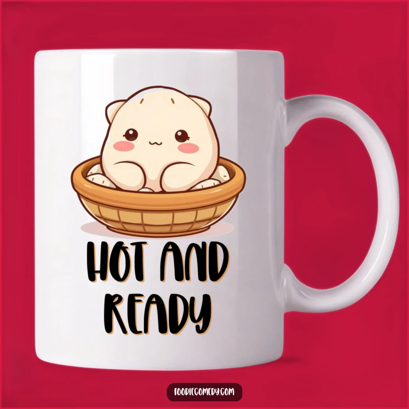 Funny Dumpling Wink Mug: Adorable Plump Dumpling Design, Perfect Humorous Gift