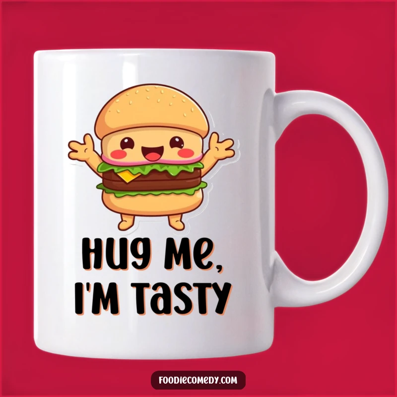 Funny Hugging Burger Mug - Embrace Your Love for Deliciousness