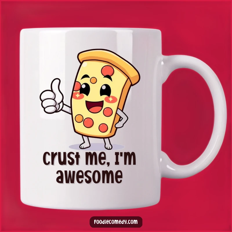Funny Pizza Slice Thumbs Up Mug: The Perfect Cheesy Gift for Pizza Lovers!