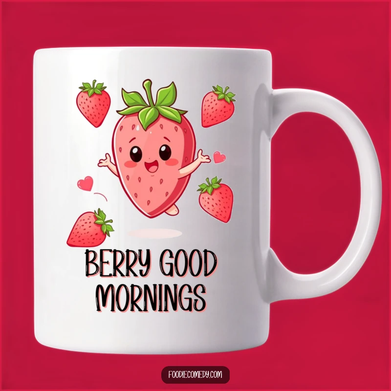 Funny Strawberry Twirl Mug: A Sweet Treat for Your Morning