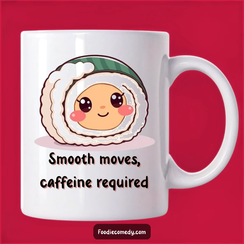 Funny Sushi Roll Sliding Mug - Hilarious Foodie Gift for Sushi Lovers