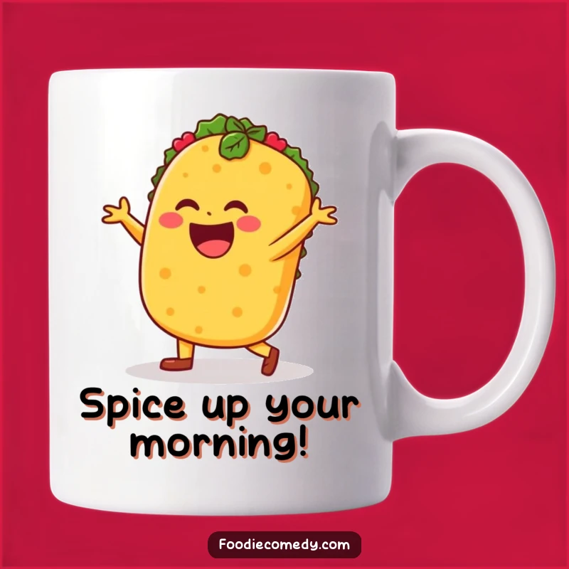 Funny Taco Salsa Dance Mug: Fiesta Fun Gift for Food Lovers