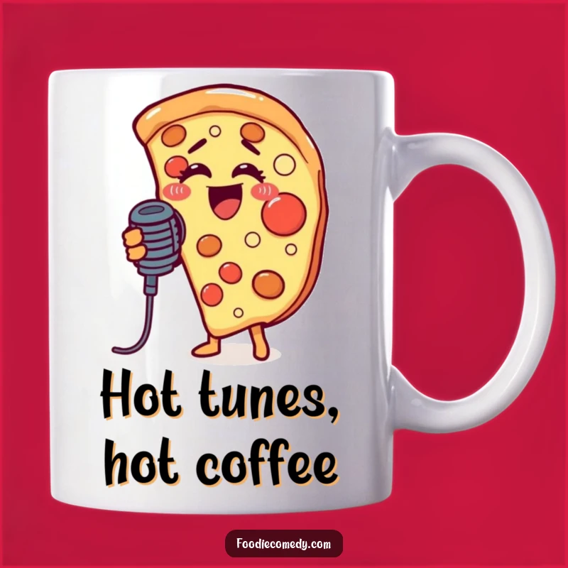 Funny Singing Pizza Slice Mug: Hilarious Musical Treat for a Perfect Gift!