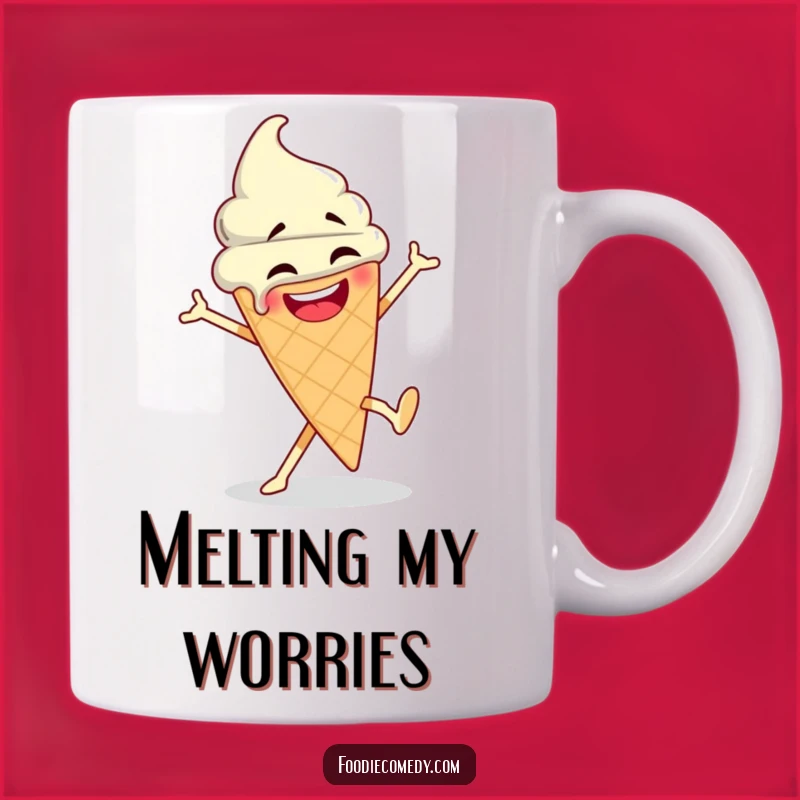 Funny Ice Cream Breakdance Mug: Dripping Joyful Moves, Perfect Funny Gift For Sweet Fun!