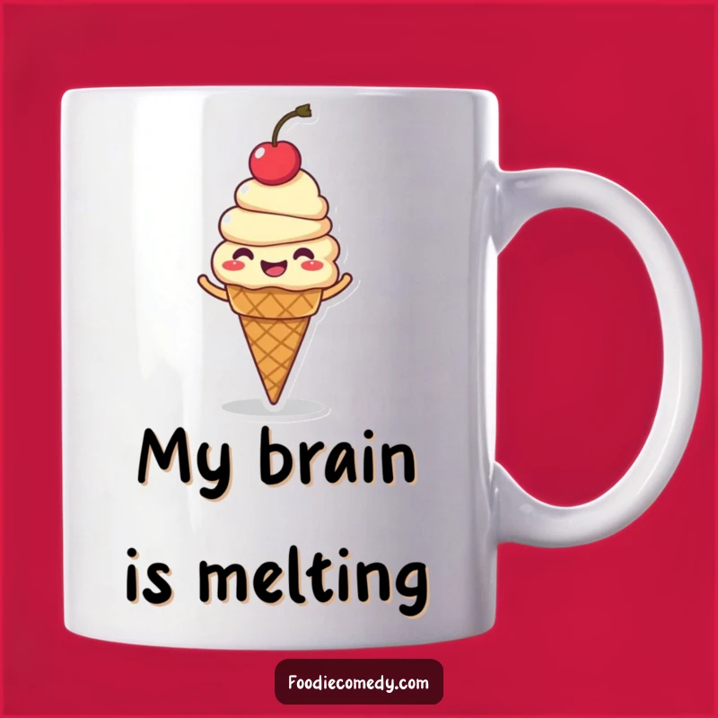 Funny Giggling Ice Cream Cone Spinning Mug - Hilarious Cartoon Treat Gift