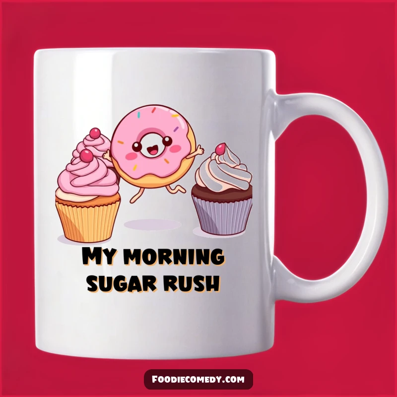 Funny Kawaii Donut Leap Mug: A Hilarious Treat for Donut Lovers, Perfect Funny Gift