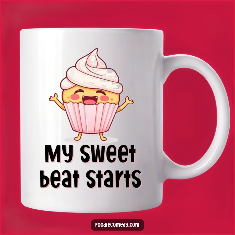 Funny Laughing Cupcake Mug - Joyful Treat for Dessert Lovers & Humor Fans
