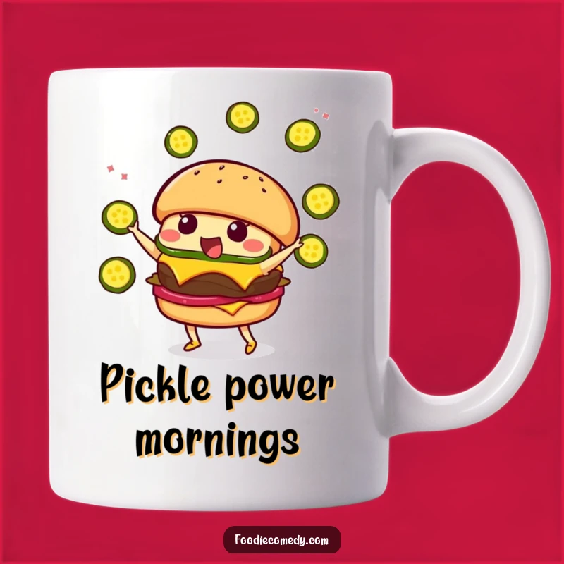 Funny Kawaii Burger Juggling Mug - A Hilarious Gift for Foodies