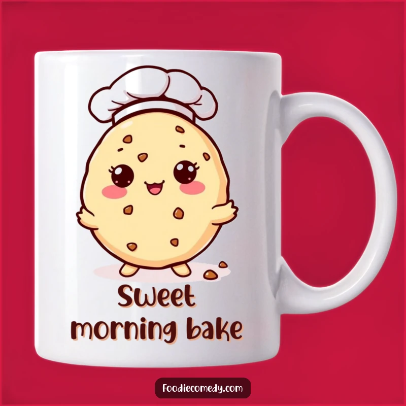 Funny Kawaii Cookie Mug: Chef Hat Crumbs Gift for Bakers & Sweet Lovers