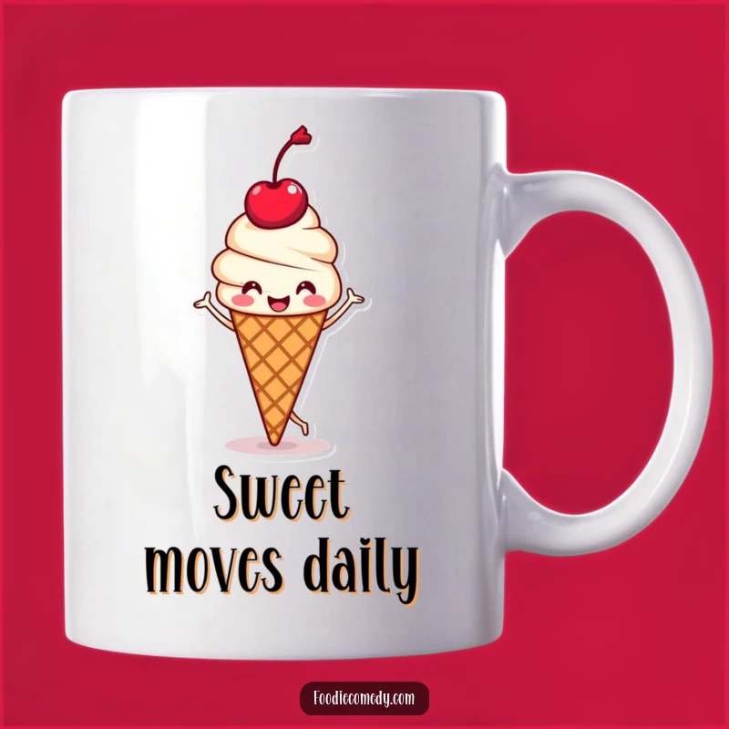 Funny Kawaii Ice Cream Mug - Happy Cherry Jig Treat for a Sweet Gift