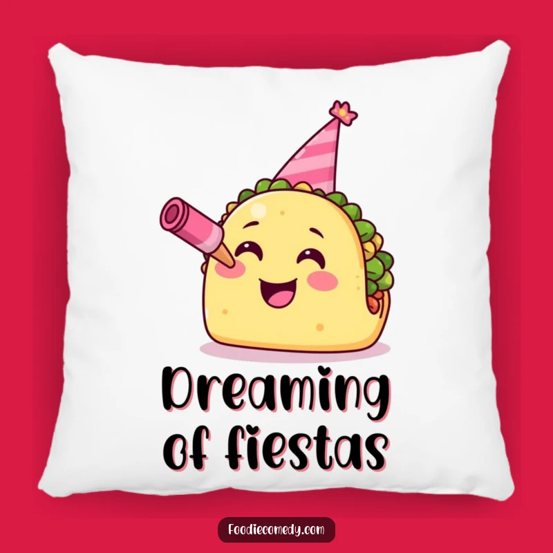 Funny Taco Pillow: Cozy Fiesta Taco Comfort, Humorous Foodie Decor Gift