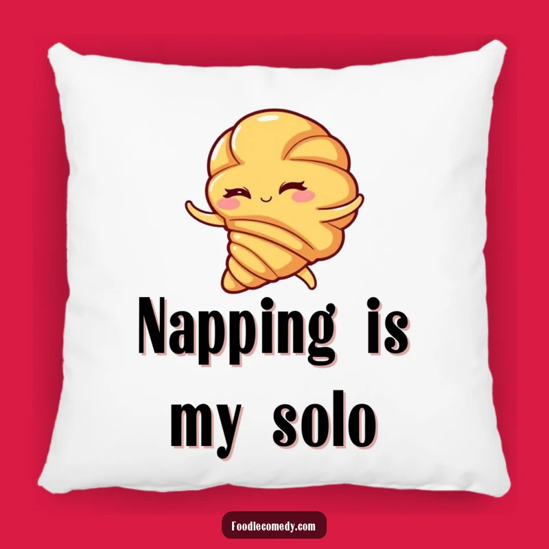 Funny Croissant Flamenco Swirl Pillow - Cozy Comfort with a Hilarious Twist