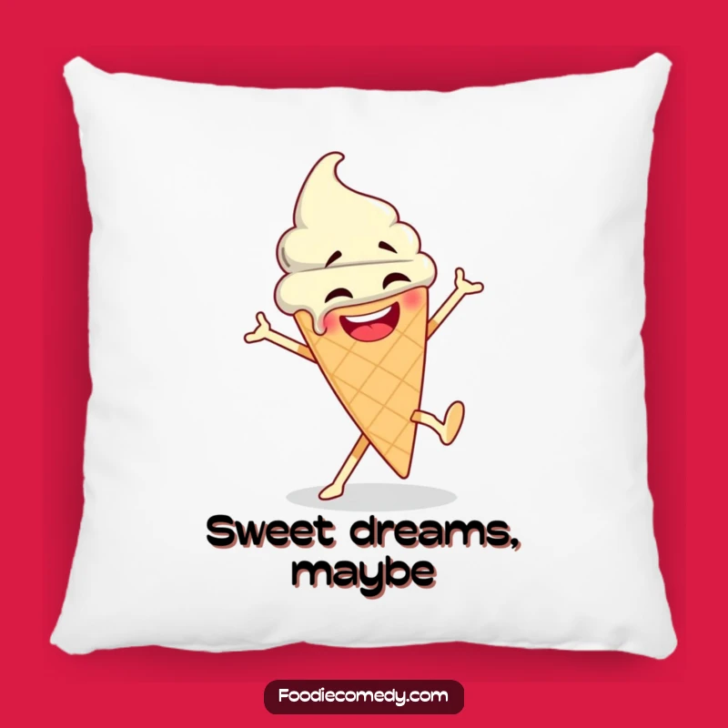 Funny Ice Cream Dance Pillow: Cozy Breakdance Cushion, A Perfect Funny Gift!