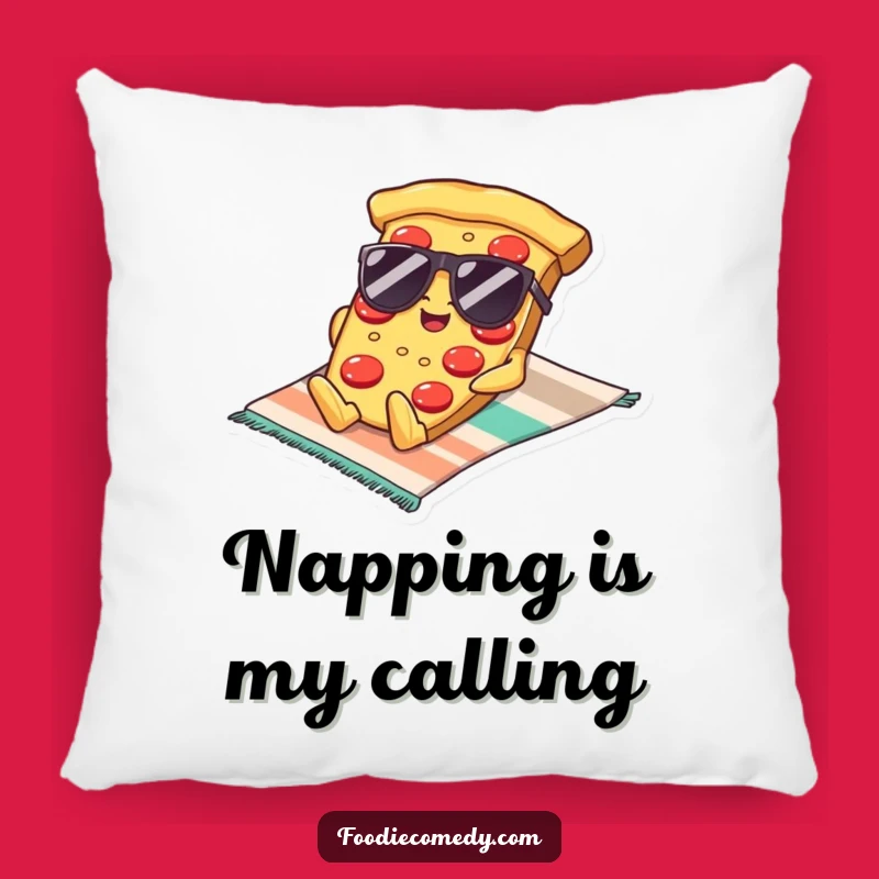 Funny Kawaii Pizza Sunglasses Pillow: Comfy & Cool, Perfect Humorous Accent