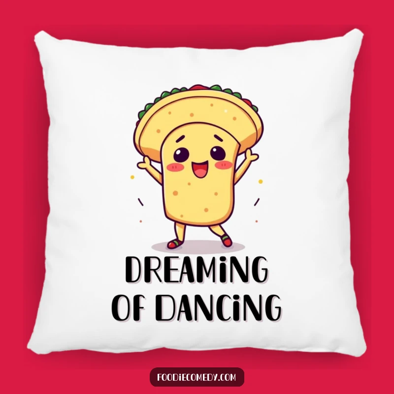 Funny Kawaii Taco Fiesta Pillow: Cozy & Hilarious Accent Decor