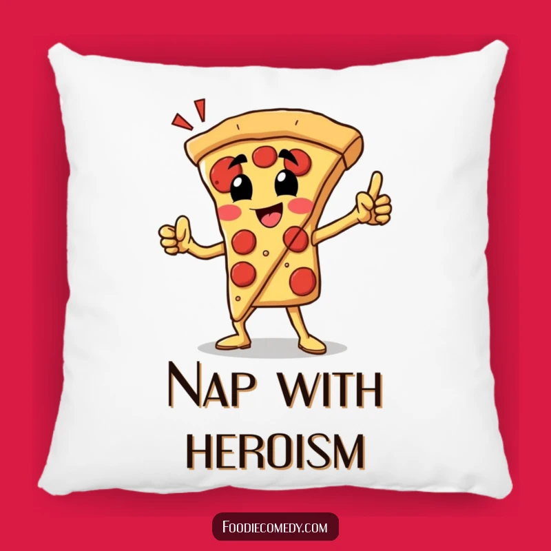 Funny Pizza Slice Hero Pillow: Cozy Champion Cushion, Perfect Funny Gift for Lounging