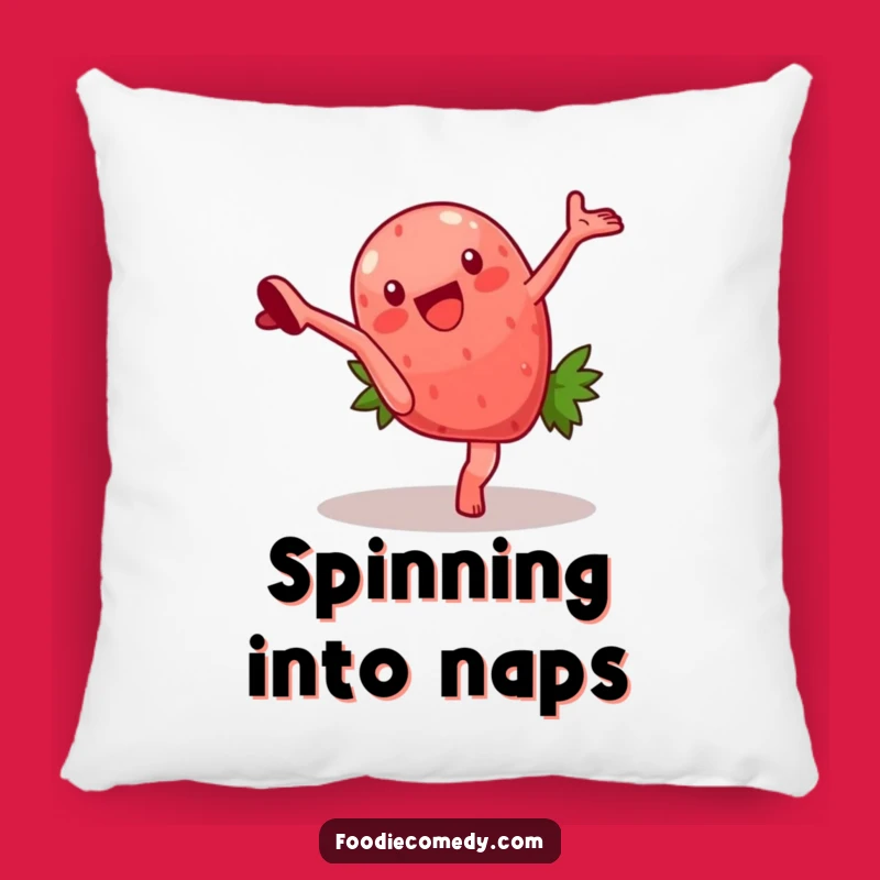 Funny Strawberry Cartwheel Pillow: Soft and Comical Fruit Character Cushion Gift