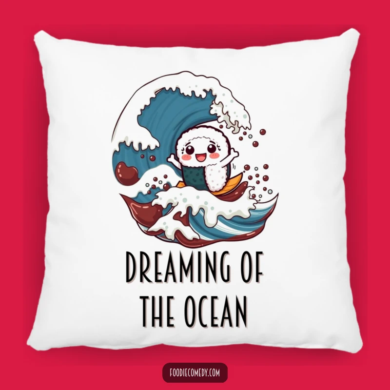 Funny Sushi Wave Pillow: Rest Your Head on a Flavorful Adventure