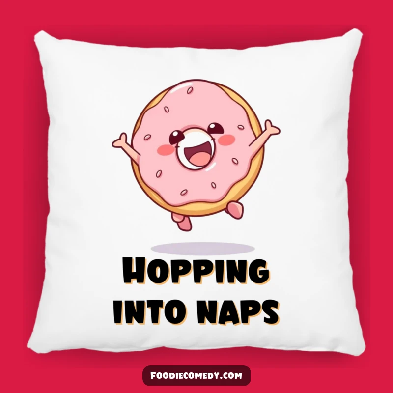 Funny Donut Jump Pillow: Snuggle Up with this Playful and Hilarious Decor!