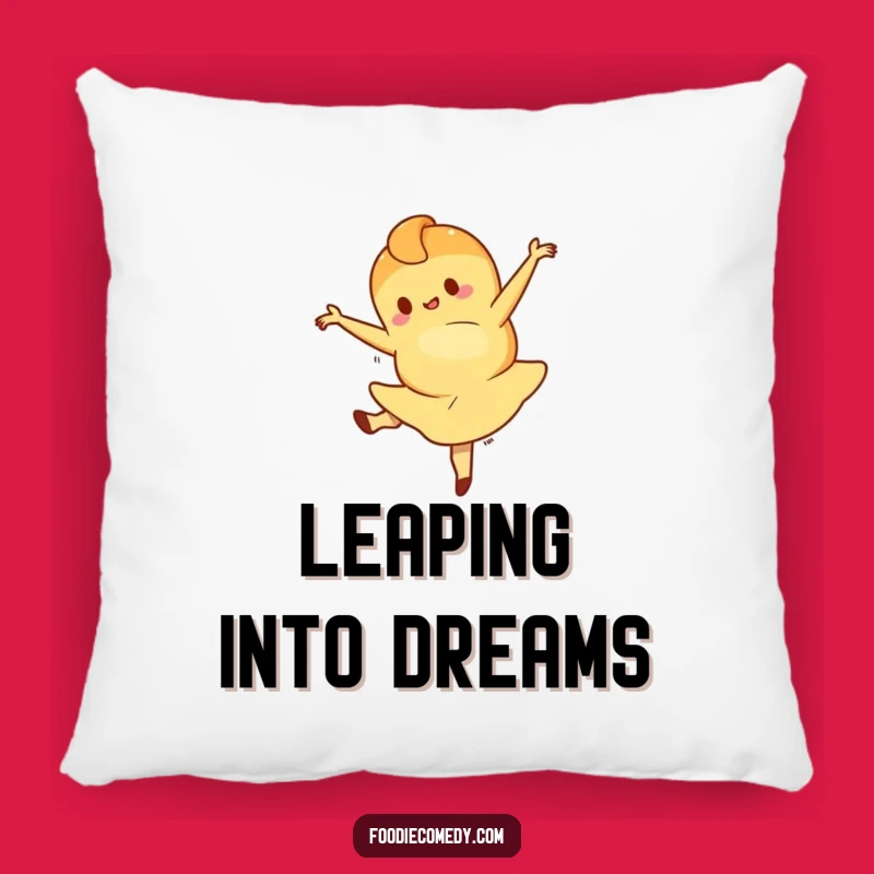 Funny Croissant Ballet Leap Pillow: Soft and Comical Character Cushion