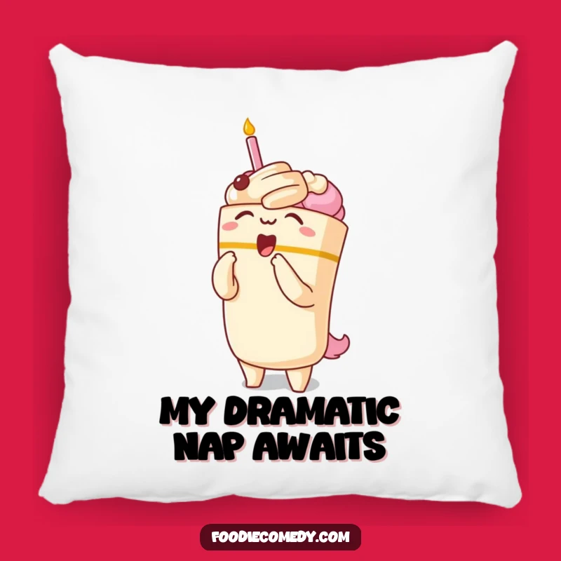 Funny Kawaii Cake Opera Pillow: Dramatic Comfort for Your Cozy Stage